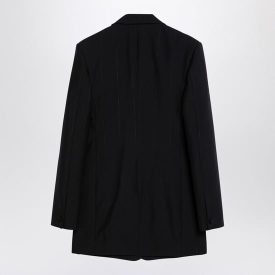 Zwarte Stretch Wolmix Blazer - Image 2