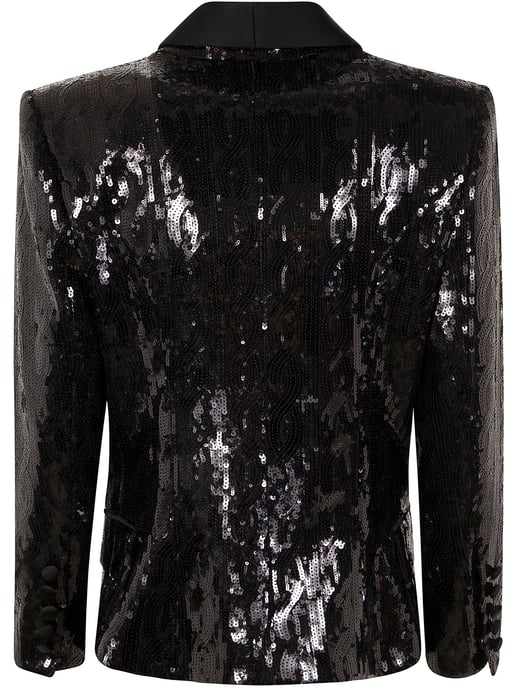 V-hals Glitter Satijnen Tailored Jkt - Image 2