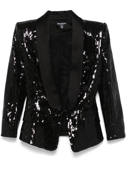 V-hals Glitter Satijnen Tailored Jkt - Image 4