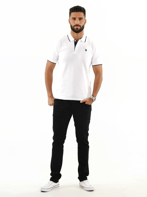 U.S. POLO ASSN. Men's Classic Fit Polo Shirt met korte mouwen gemaakt van katoenen elastaan - Image 3