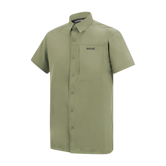 Regatta Heren Insectenwerende Korte Mouwen Reisshirt (Sage Groen) - Image 3