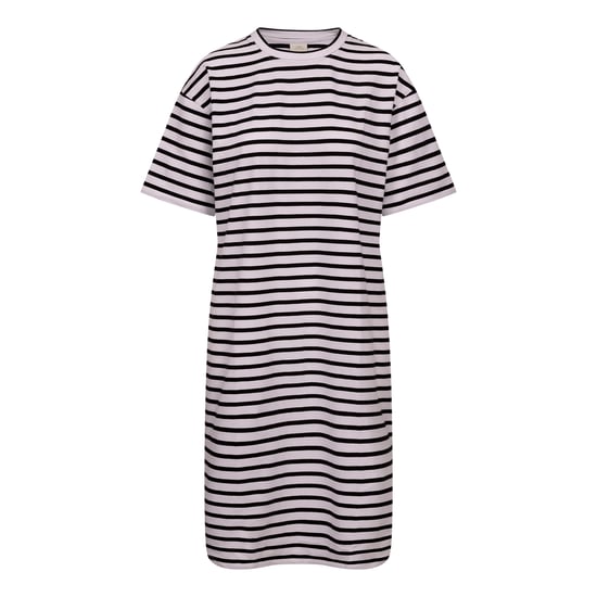 Trespass Dames Elayna T-Shirt Jurk (Zwart/Wit) - Image 1