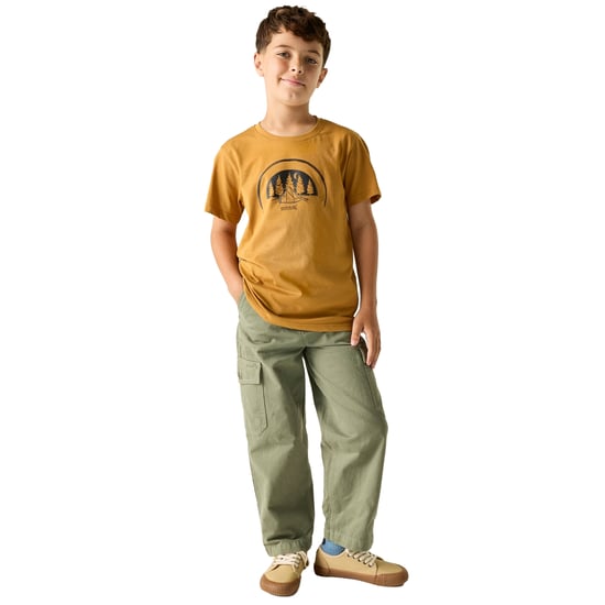 Regatta Kinderen Bosley Camping T-Shirt (Houtbruin) - Image 4