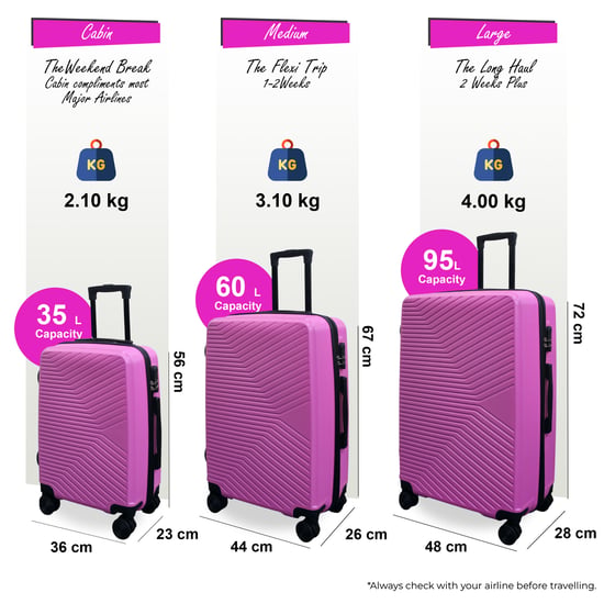 Roze hardshell koffer Robuust 8-wiel bagagekoffer - Image 3