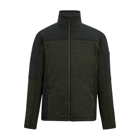 Regatta Highton Fleece Volledige Rits Midlayer voor Heren (Donker Khaki/Zwart) - Image 1