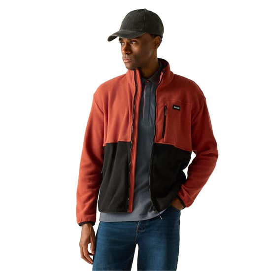 Regatta Heren Frankie Colour Block Full Zip Fleecejack (Baksteen rood/zwart) - Image 4