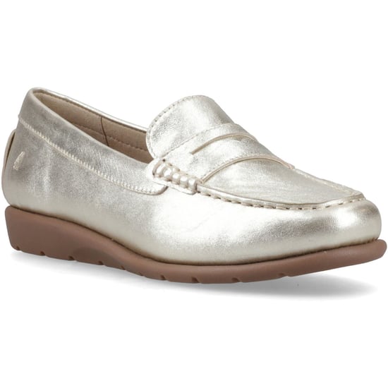 Hush Puppies Shelby Leren Dames Gouden Loafers - Image 1