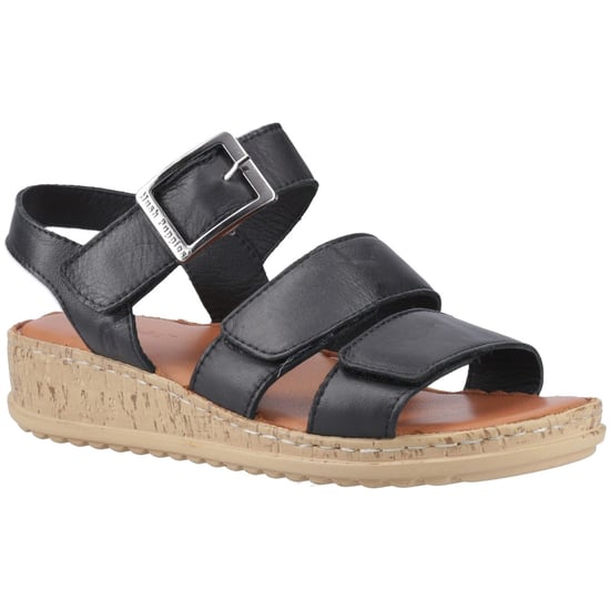 Hush Puppies Eliana Sandalen Leer Dames Zwarte Sandalen - Image 1