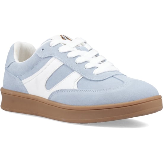 Hush Puppies Maura Suède Dames Blauwe Sneakers - Image 1