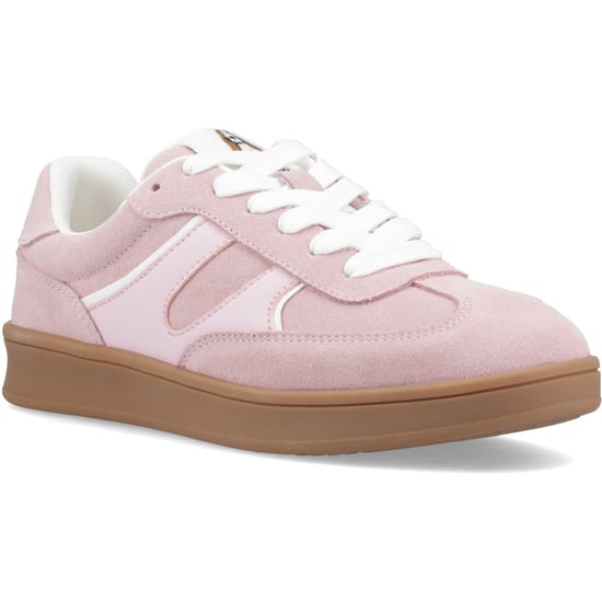 Hush Puppies Maura Suède Dames Roze Sneakers - Image 1