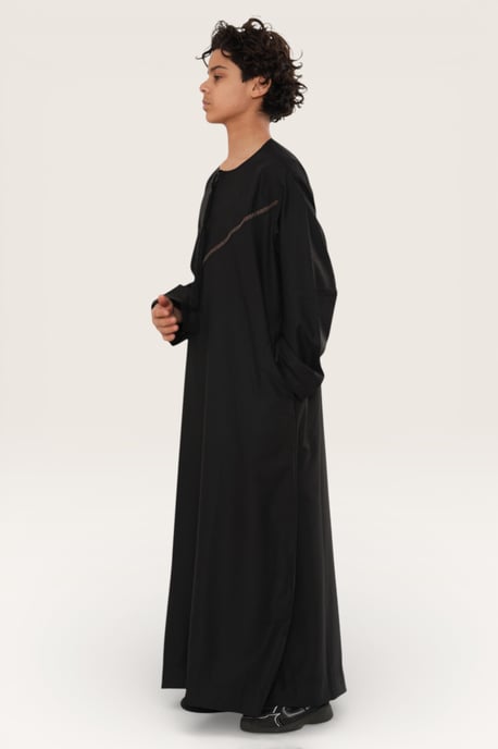 Kinderen jongens zwarte Eid Marokkaanse Thobe gewaad Djellaba Ramadan Eid Jubba-LFS K-HM10 - Image 3