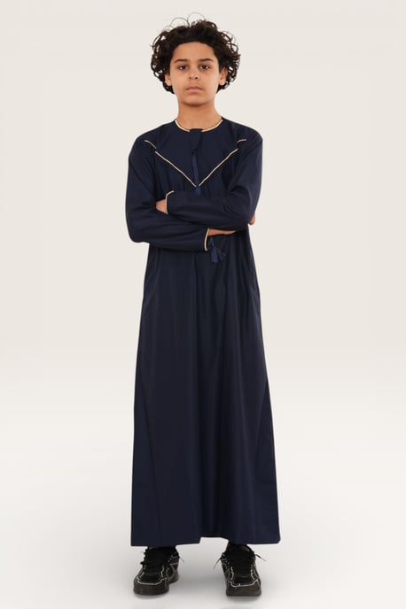 Kinderen Jongens Marine Ramadan Marokkaanse Jubba Robe Djellaba Kaftan Eid Thobe LFS -K-TT-006 - Image 4