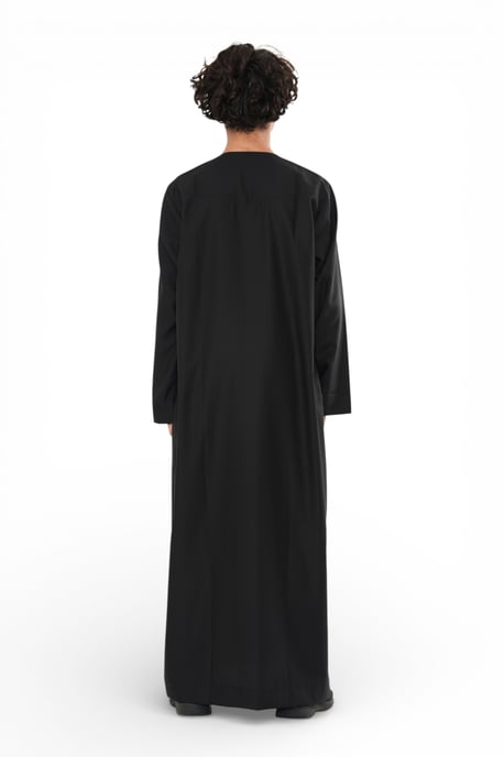 Kinderen jongens zwarte Eid Marokkaanse Jubba Robe Djellaba Ramadan Eid Thobe LFS- K-HM11 - Image 5