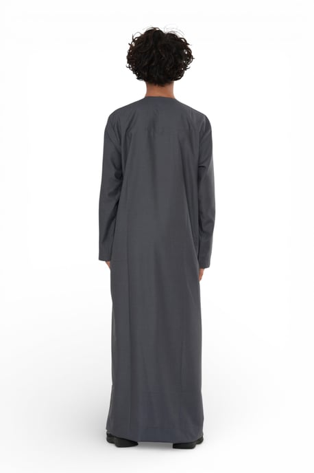 Kinderen jongens grijze Eid Marokkaanse Jubba Robe Djellaba Ramadan Eid Thobe LFS- K-HM11 - Image 5