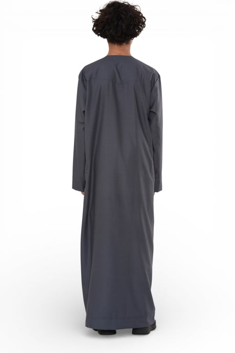 Kinderen jongens grijs Eid Marokkaanse Thobe gewaad Djellaba Ramadan Eid Jubba-LFS K-HM10 - Image 4