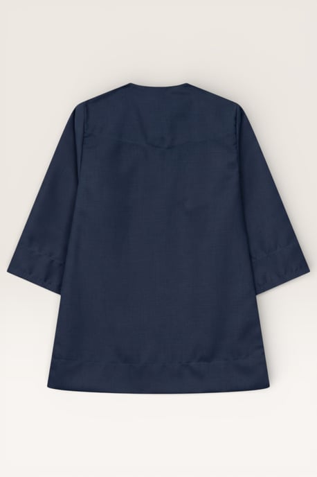 Kinderjongens marineblauwe baby Ramadan Marokkaanse Thobe Robe Emirati Eid Jubba LFS-B-TT001 - Image 3