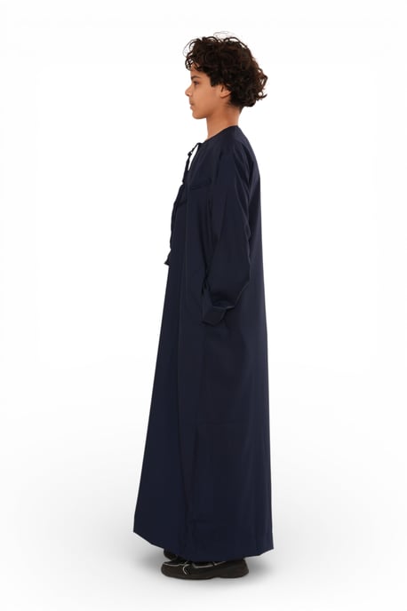 Kinderen jongens Marine Eid Marokkaanse Jubba Robe Djellaba Ramadan Eid Thobe LFS- K-HM11 - Image 4