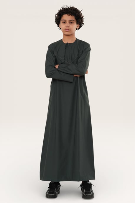 Kinderen jongens groene Ramadan Eid Marokkaanse Jubba gewaad moslim Djellaba Thobe LFS-K-TT008 - Image 3