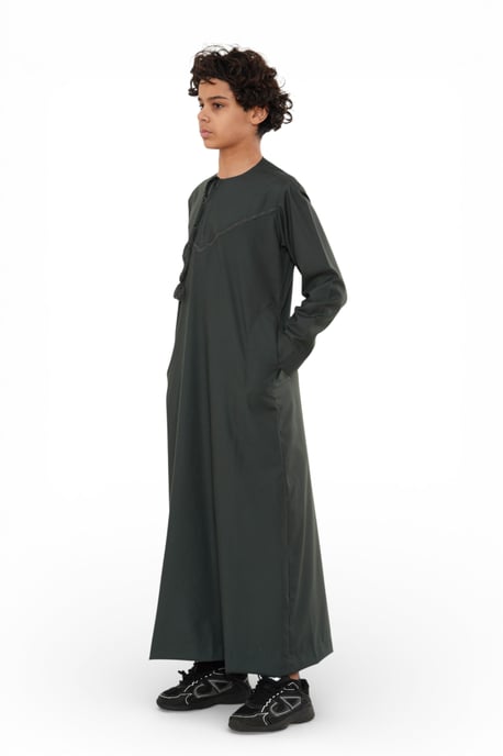 Kinderen jongens groene Ramadan Eid Marokkaanse Jubba gewaad moslim Djellaba Thobe LFS-K-TT008 - Image 5