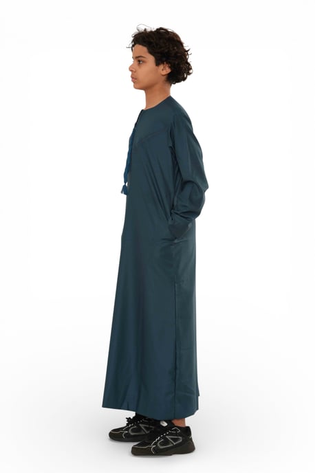 Kinderen jongens blauw Ramadan Eid Marokkaanse Jubba gewaad moslim Djellaba Thobe LFS-K-TT008 - Image 4