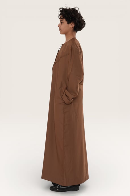 Kinderen jongens bruin Eid Marokkaanse Jubba Robe Djellaba Ramadan Eid Thobe LFS- K-HM11 - Image 3