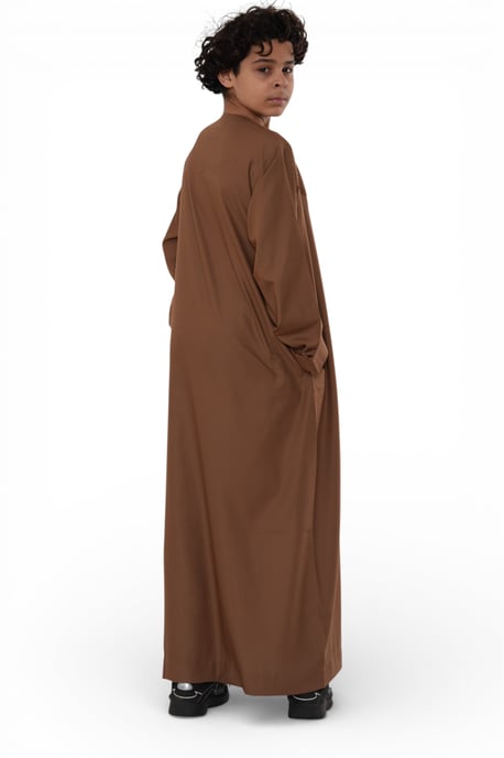 Kinderen jongens bruin Eid Marokkaanse Jubba Robe Djellaba Ramadan Eid Thobe LFS- K-HM11 - Image 5
