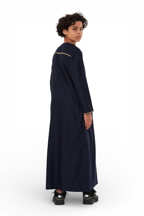 Kinderen jongens Marine Ramadan Marokkaanse Thobe Robe Kaftan Eid Jubba LFS-K-TT-003 - Image 5