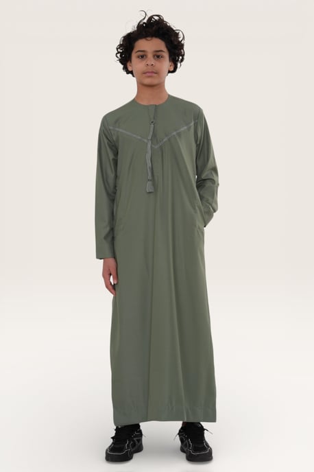 Kinderen jongens groene Ramadan Eid Marokkaanse Jubba gewaad moslim Djellaba Thobe LFS-K-TT008 - Image 3