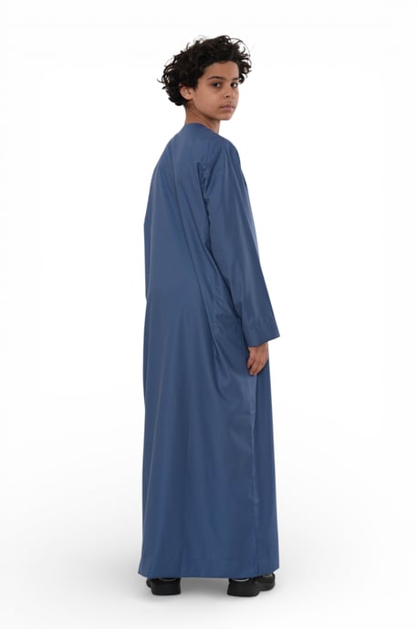 Kinderen jongens blauwe Eid Marokkaanse Thobe gewaad Djellaba Ramadan Eid Jubba-LFS K-HM10 - Image 4
