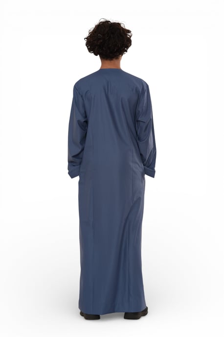 Kinderen jongens blauwe Eid Marokkaanse Jubba Robe Djellaba Ramadan Eid Thobe LFS- K-HM11 - Image 5