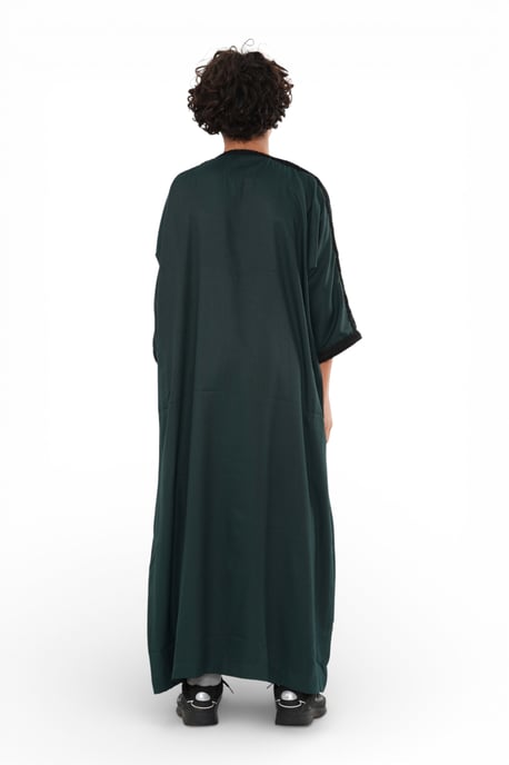 Kinderen jongens groene Marokkaanse Thobe Jubba Robe Eid Djellaba Gandoura LFS-K-HM62 - Image 5