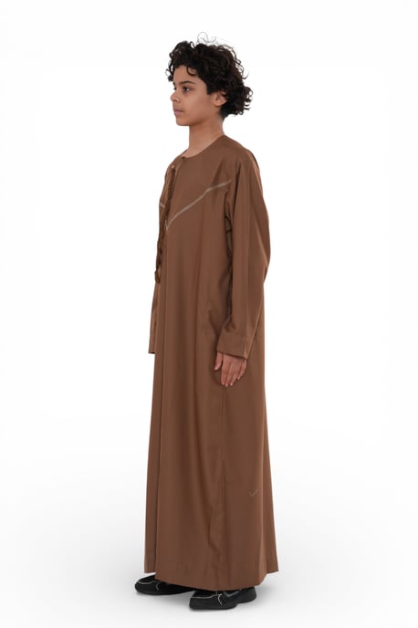Kinderen jongens bruin Eid Marokkaanse Thobe gewaad Djellaba Ramadan Eid Jubba-LFS K-HM10 - Image 3
