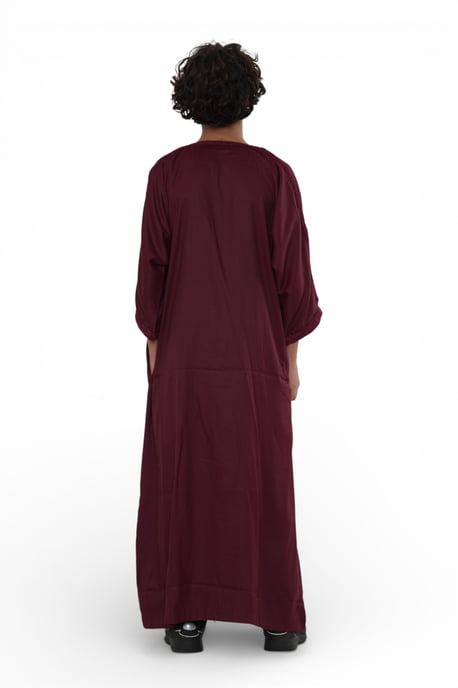 Kinderen jongens rode Marokkaanse Thobe Jubba Robe Eid Djellaba Gandoura LFS-K-HM62 - Image 5
