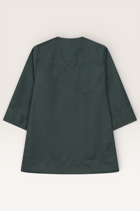 Groene Ramadan-thobe voor jongens, Emirati Eid Jubba LFS-B-TT001 - Image 3