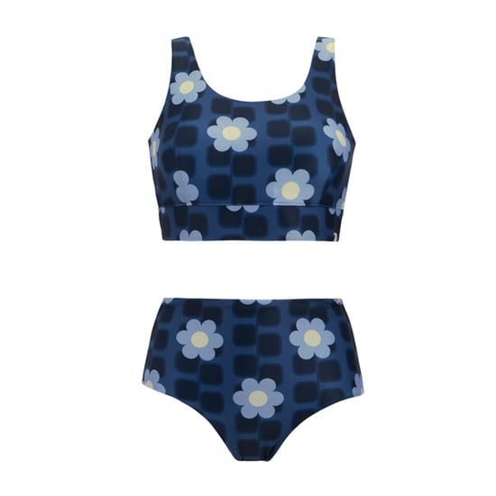 Regatta Dames Orla Kiely Mini Vierkante Bloem Reversible Bikini Set (Blauw) - Image 4