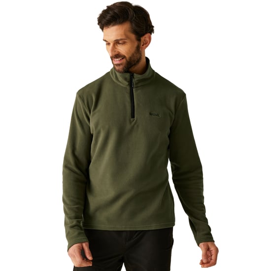 Regatta - Geweldig voor Buiten Heren Thompson Half Zip Fleece Sweater (Olijfnacht) - Image 4