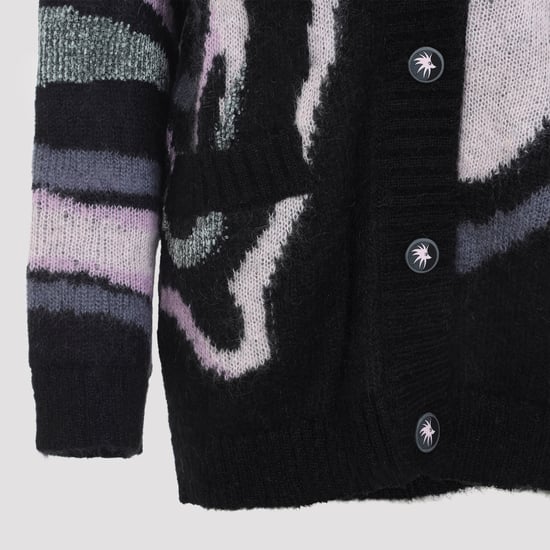 Geborduurde Mohair Blend Oversized Cardi - Image 4
