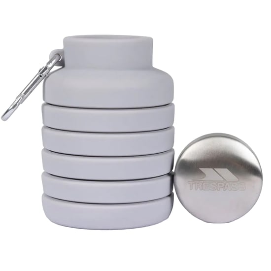 Trespass Vavo opvouwbare silicone waterfles (Platina) - Image 3