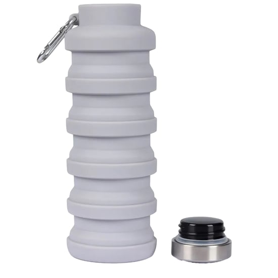 Trespass Vavo opvouwbare silicone waterfles (Platina) - Image 4