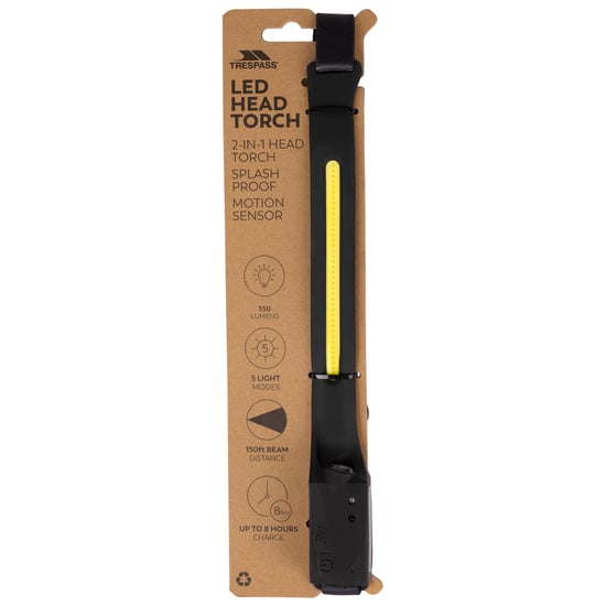 Trespass Pharus 2 in 1 Hoofdlamp (ZWART/GEEL) - Image 4
