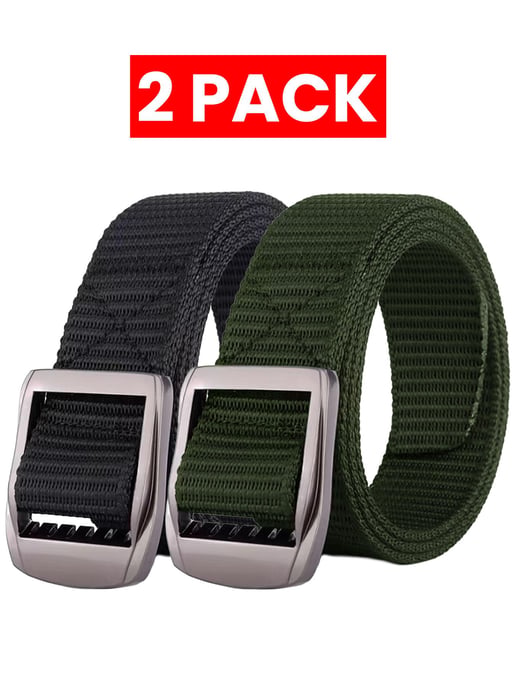 Enzo | 2 Pack Heren Leren Riem - Zwart & Khaki - Image 1