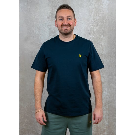 Lyle & Scott merk borstlogo donker marineblauw T-shirt - Image 4