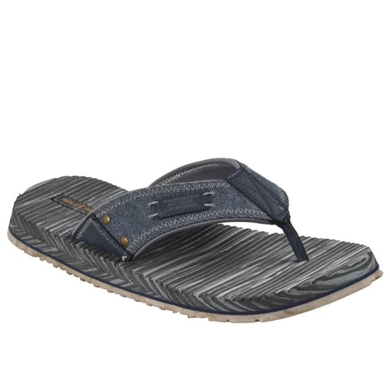 Skechers Quill Textiel Heren Marineblauwe Slippers - Image 2