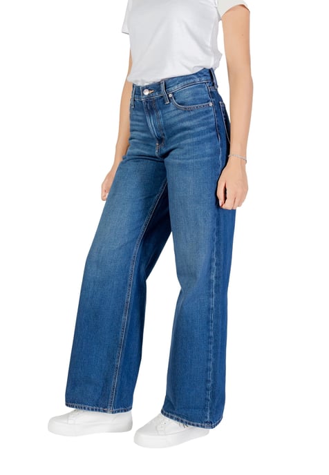 Brede Lederen Denim Broek - Image 2