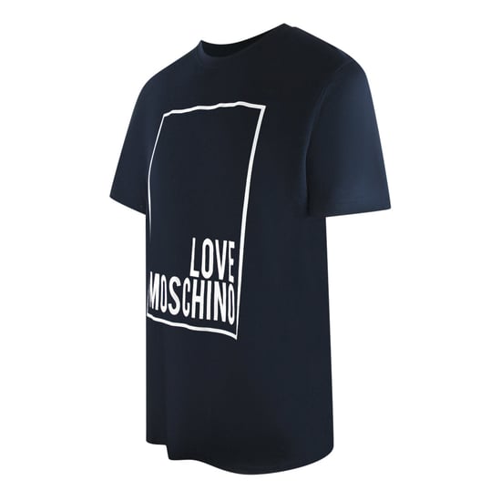 Love Moschino Box Logo Marineblauw T-shirt - Image 2