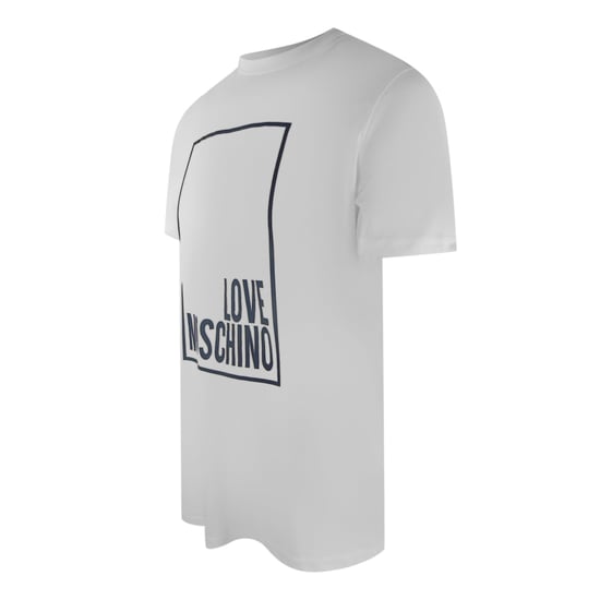 Love Moschino Box Logo Wit T-shirt - Image 3
