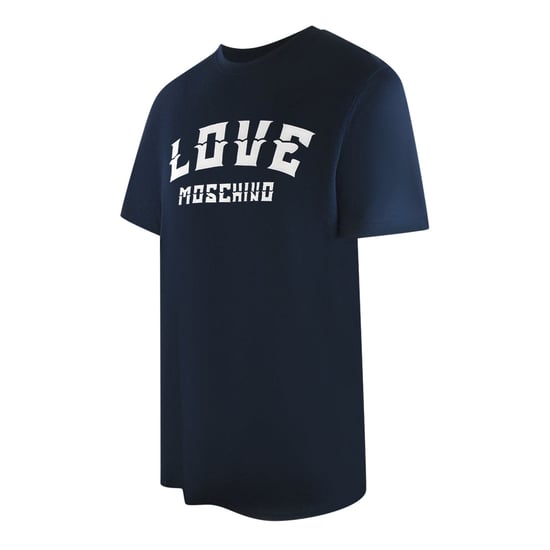 Love Moschino T-shirt Met Opvallend Logo In Marineblauw - Image 3