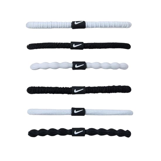 Nike Logo Haarg elastic (Verpakking van 6) (Wit/Zwart) - Image 1