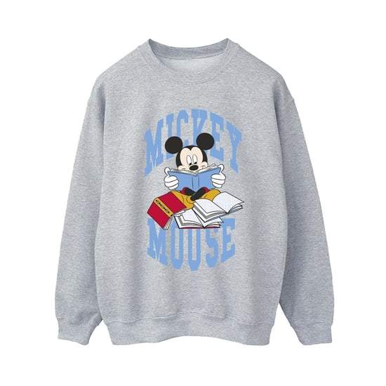 Disney Dames/Dames Mickey Mouse Boeken Lezen Sweatshirt (Sportgrijs) - Image 1