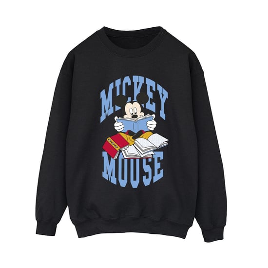 Disney Dames/Dames Mickey Mouse Boeken Lezen Sweatshirt (Zwart) - Image 1